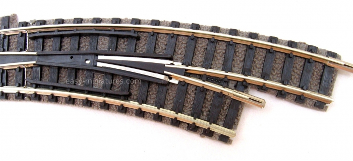 FL9175 Aiguillage courbe, commande manuelle, 111 mm